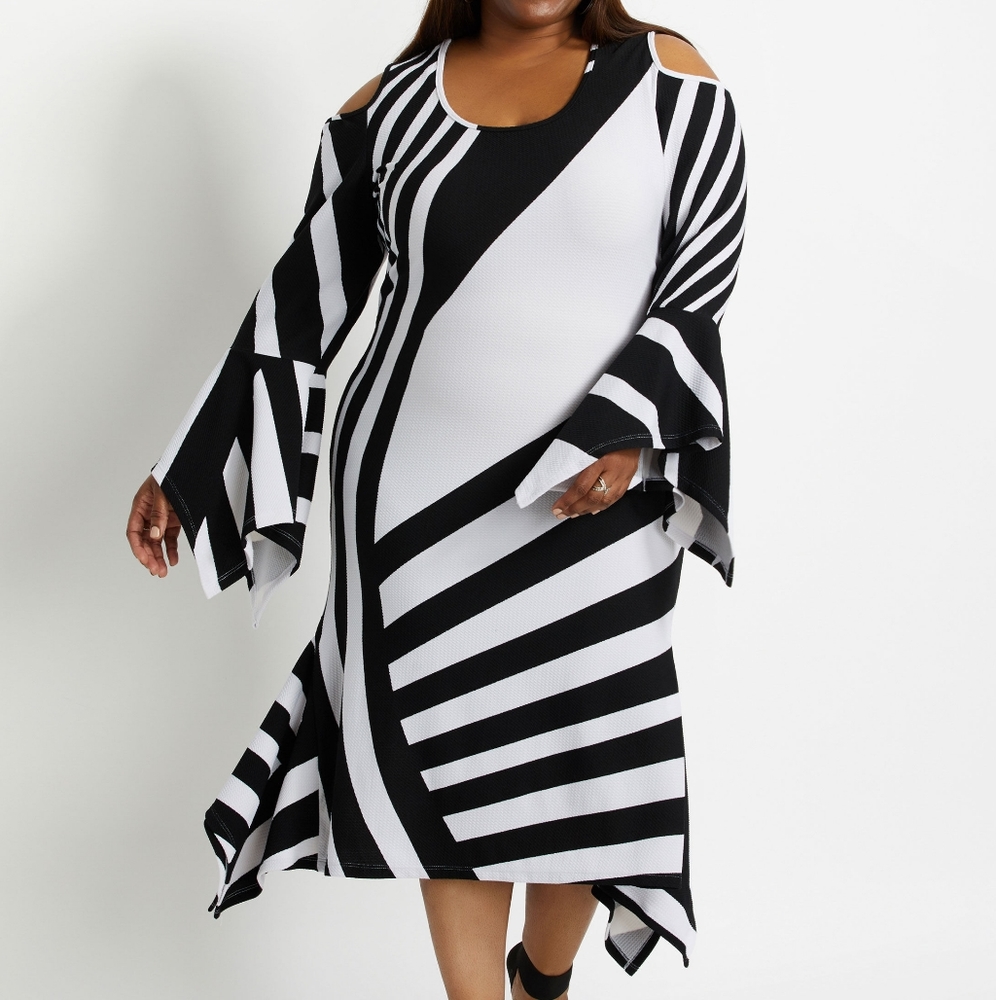 Cold shoulder dress